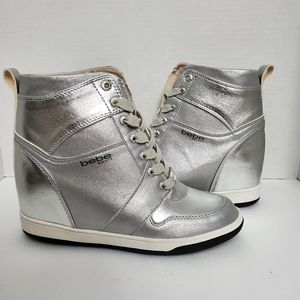 bebe wedge sneakers